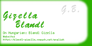 gizella blandl business card